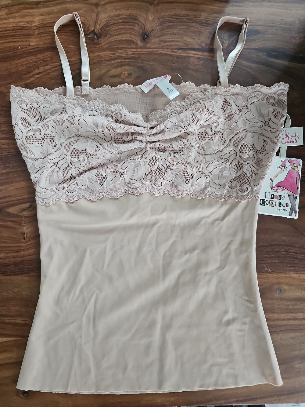 Spanx Haute Contour Peekaboo Lace Camisole In Blush Nude $128, Sz S, Nwt